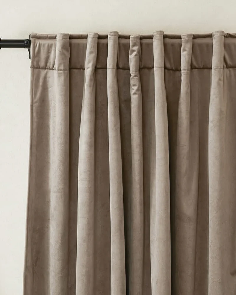 Classic 4 Layers Velvet Heavyweight Soundproof Thermal 100% Blackout Custom Curtain