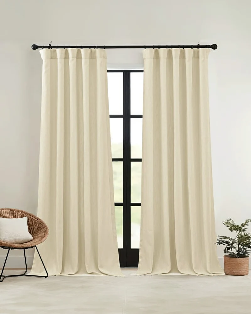 Voy Linen Look Custom Curtain