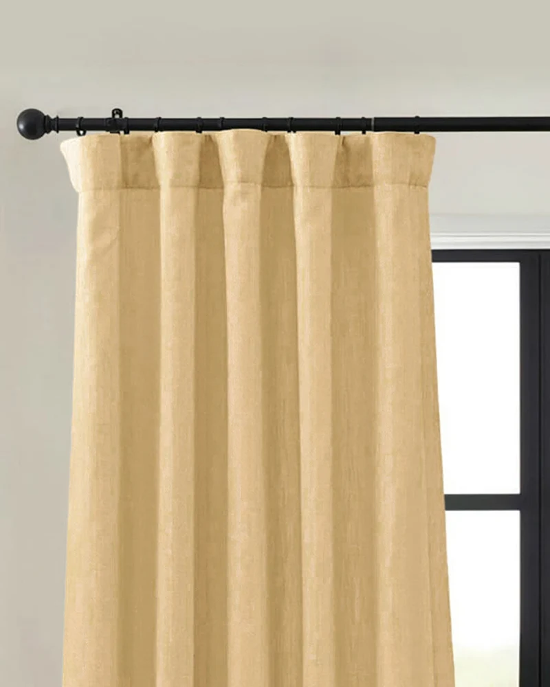 Voy Linen Look Custom Curtain