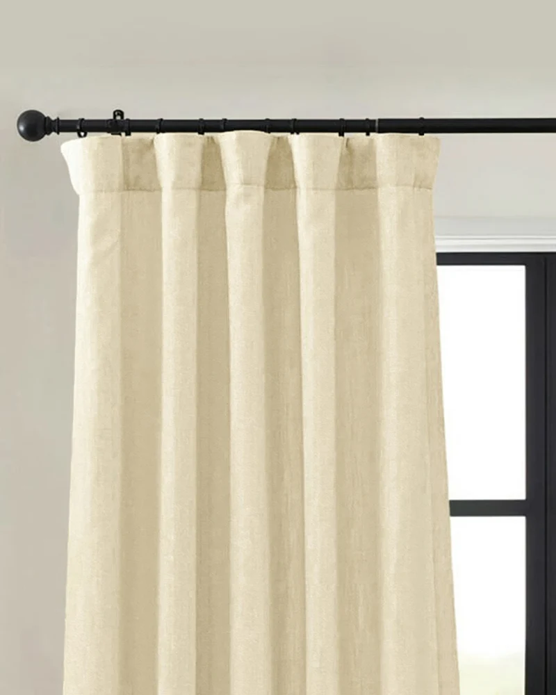 Voy Linen Look Custom Curtain