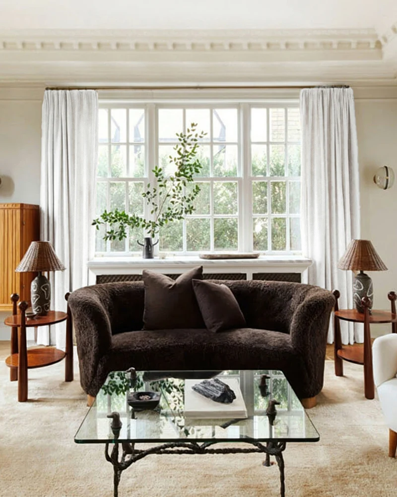 Voy Linen Look Custom Curtain