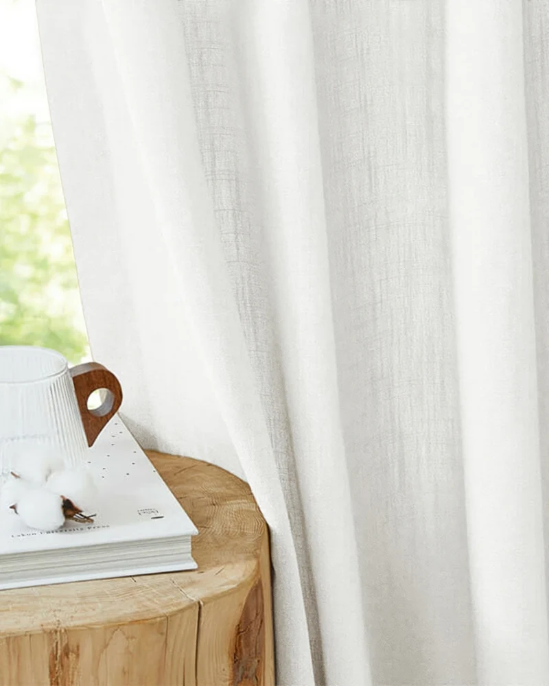 Voy Linen Look Custom Curtain