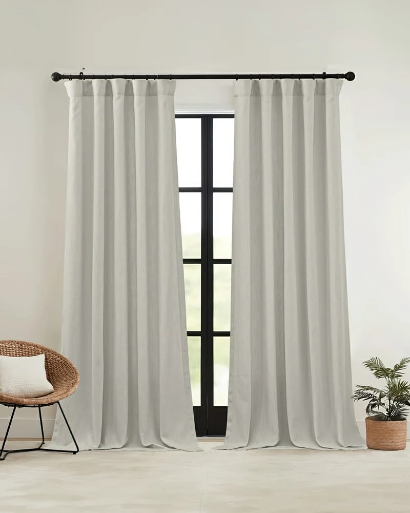 Voy Linen Look Custom Curtain