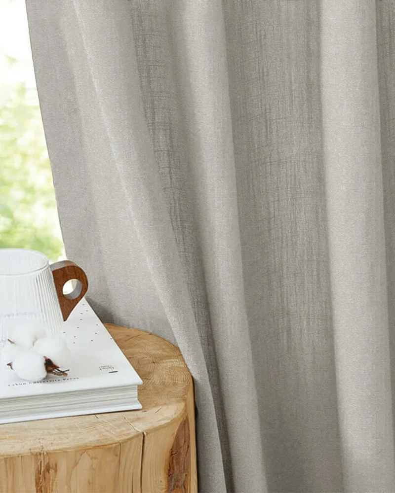Voy Linen Look Custom Curtain