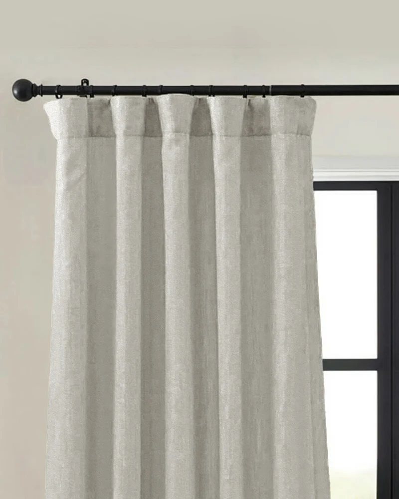 Voy Linen Look Custom Curtain