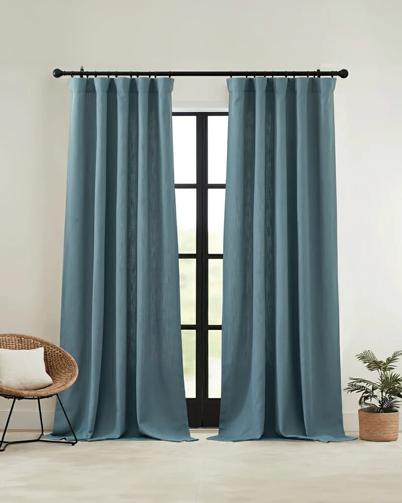 Voy Linen Look Custom Curtain
