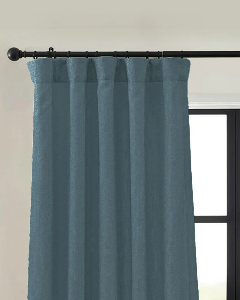 Voy Linen Look Custom Curtain
