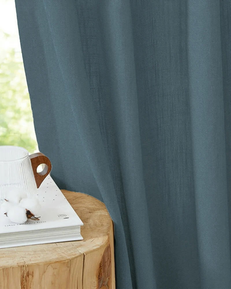 Voy Linen Look Custom Curtain