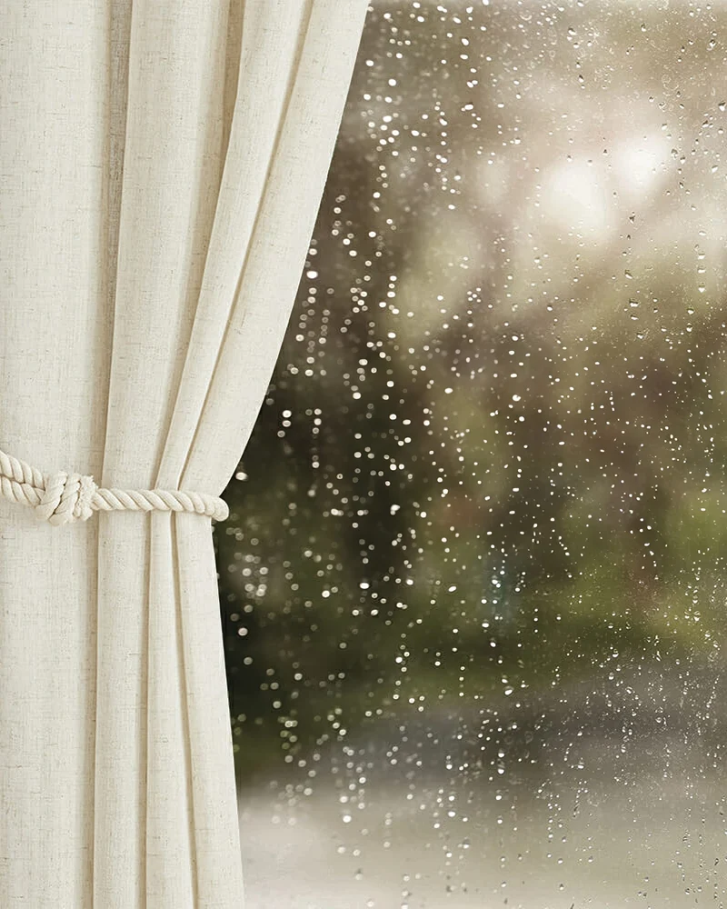 Noah Linen Look Lightweight Waterproof Custom Outdoor Curtain