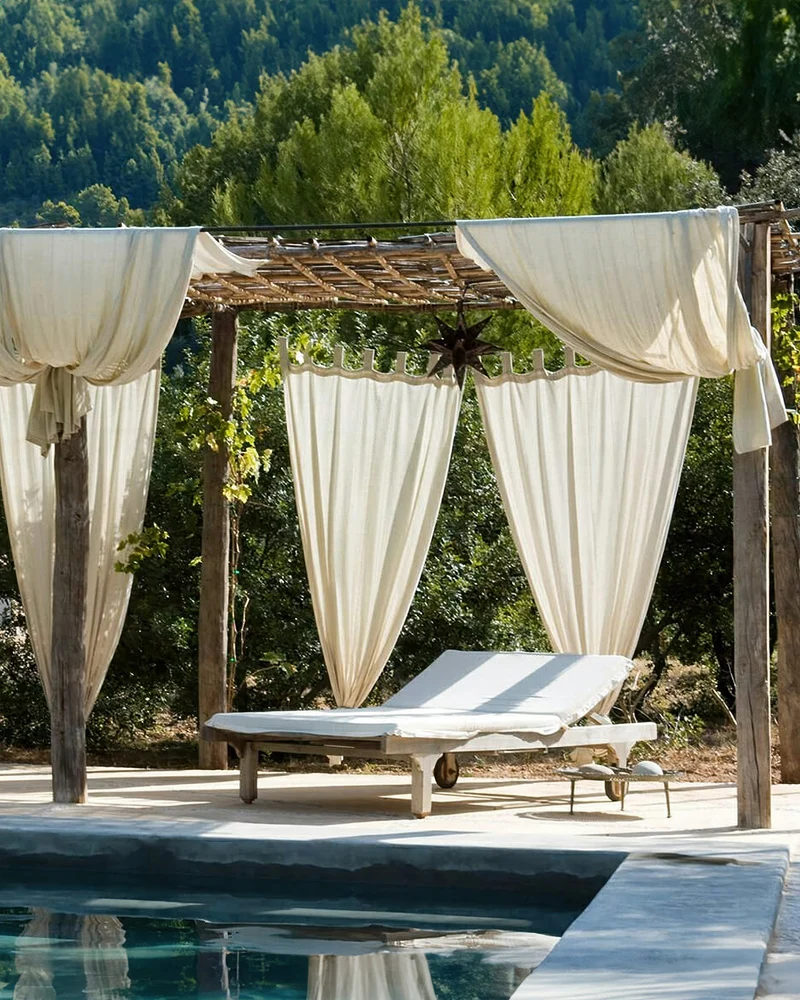 Noah Linen Look Lightweight Waterproof Custom Outdoor Curtain