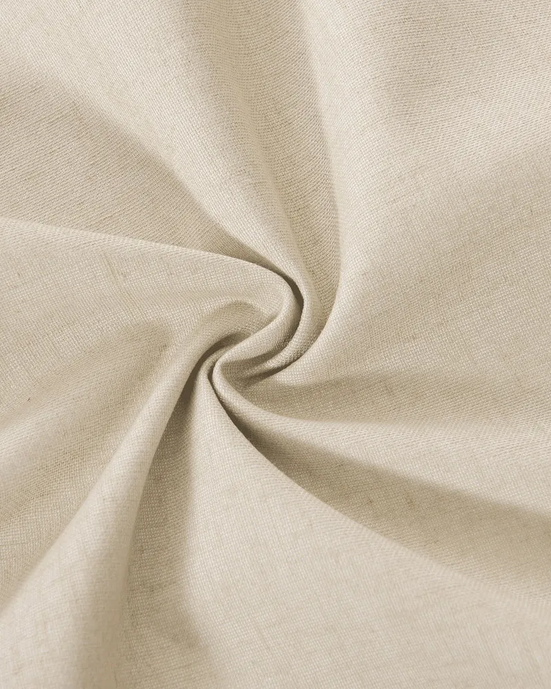 Cronin 4 Layers Linen Look Heavyweight Soundproof Thermal 100% Blackout Anti-Dust Custom Curtain