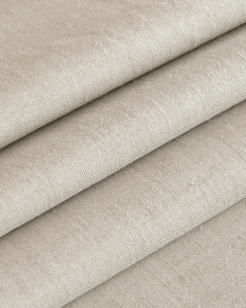 Cronin 4 Layers Linen Look Heavyweight Soundproof Thermal 100% Blackout Anti-Dust Custom Curtain