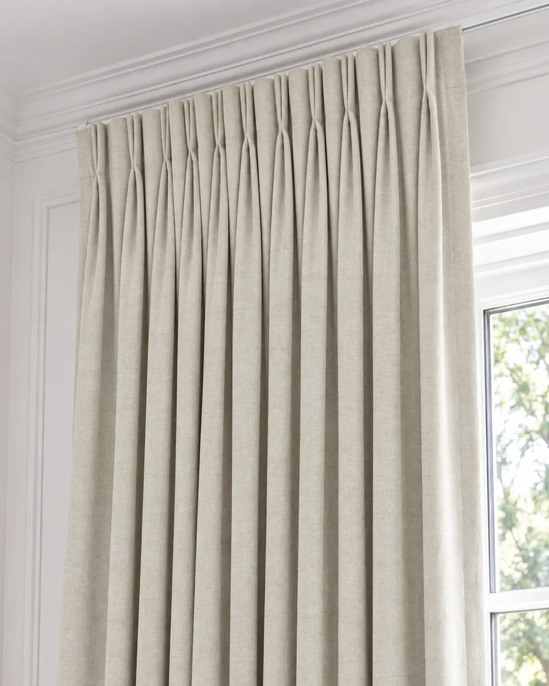 Cronin 4 Layers Linen Look Heavyweight Soundproof Thermal 100% Blackout Anti-Dust Custom Curtain
