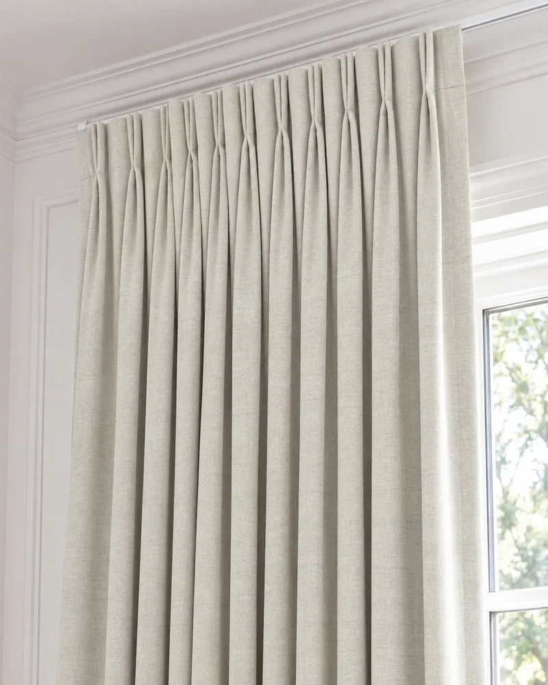 Cronin 4 Layers Linen Look Heavyweight Soundproof Thermal 100% Blackout Anti-Dust Custom Curtain