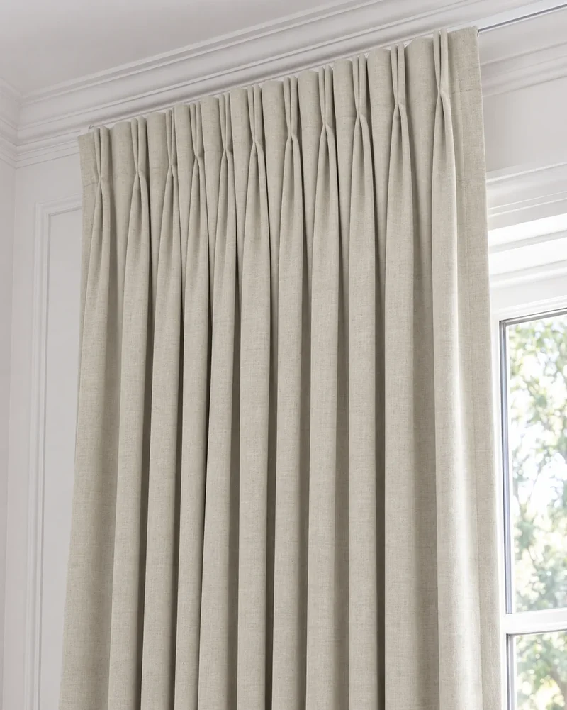 Cronin 4 Layers Linen Look Heavyweight Soundproof Thermal 100% Blackout Anti-Dust Custom Curtain