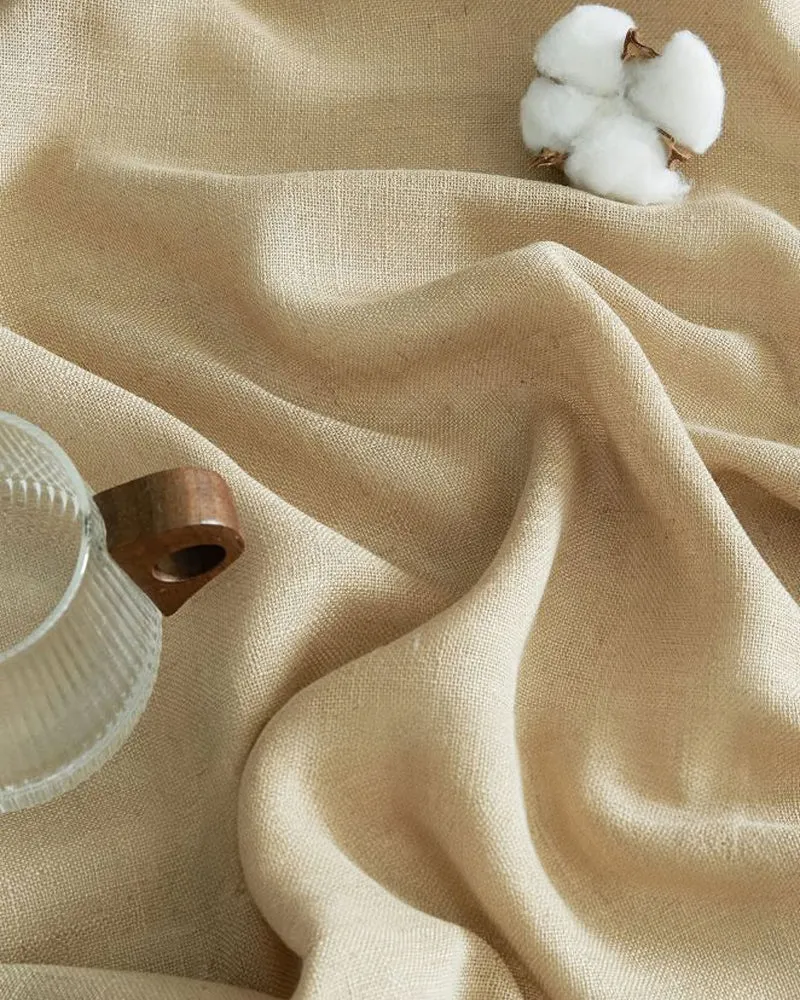 Chloe Linen Look Burlap Textured Sheer Curtain