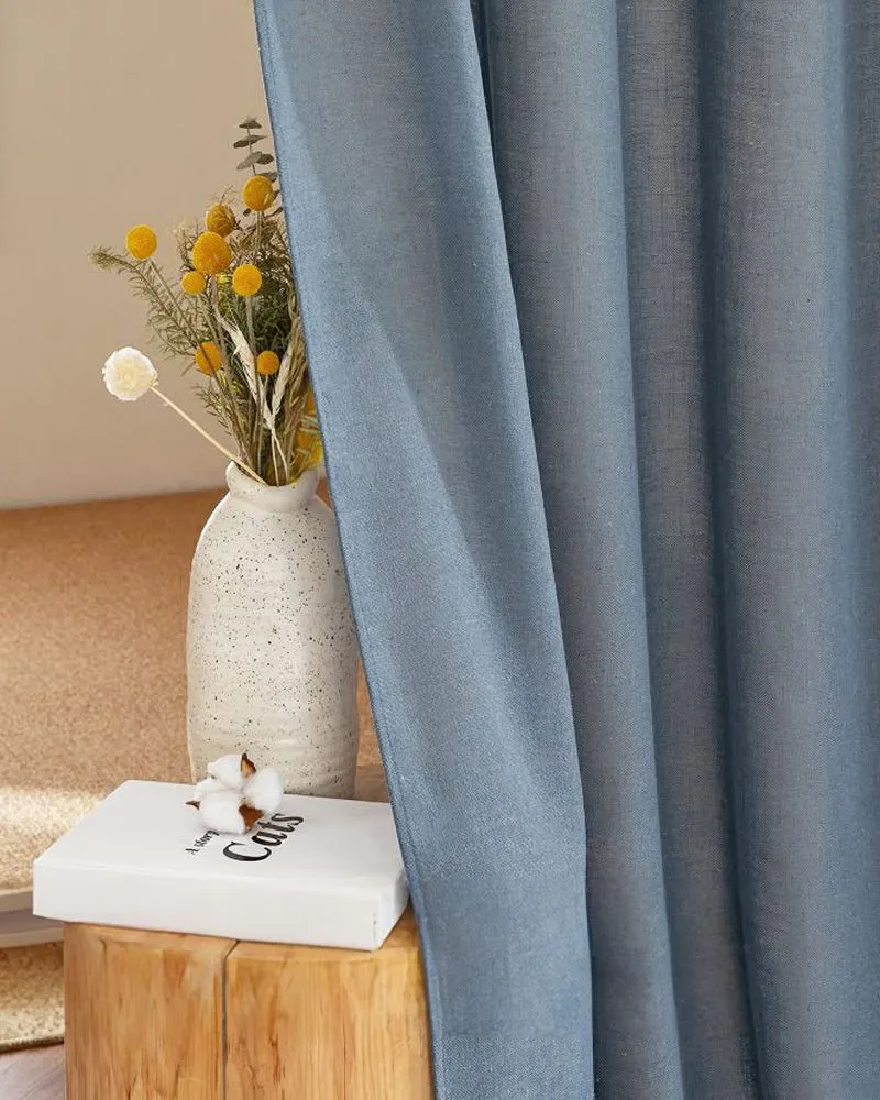 Chloe Linen Look Burlap Textured Sheer Curtain