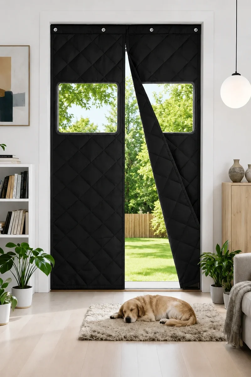 Oxford Thermal Insulated & Soundproof Custom Magnetic Door Curtain with PVC