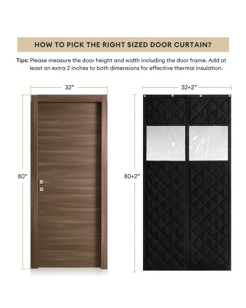 Oxford Thermal Insulated & Soundproof Custom Magnetic Door Curtain with PVC