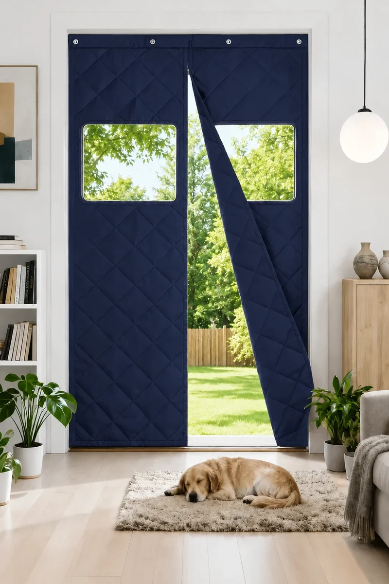 Oxford Thermal Insulated & Soundproof Custom Magnetic Door Curtain with PVC