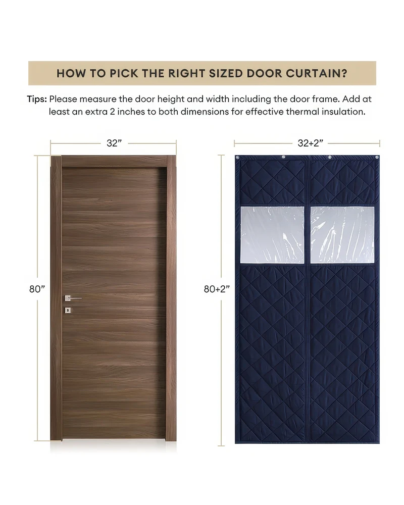 Oxford Thermal Insulated & Soundproof Custom Magnetic Door Curtain with PVC