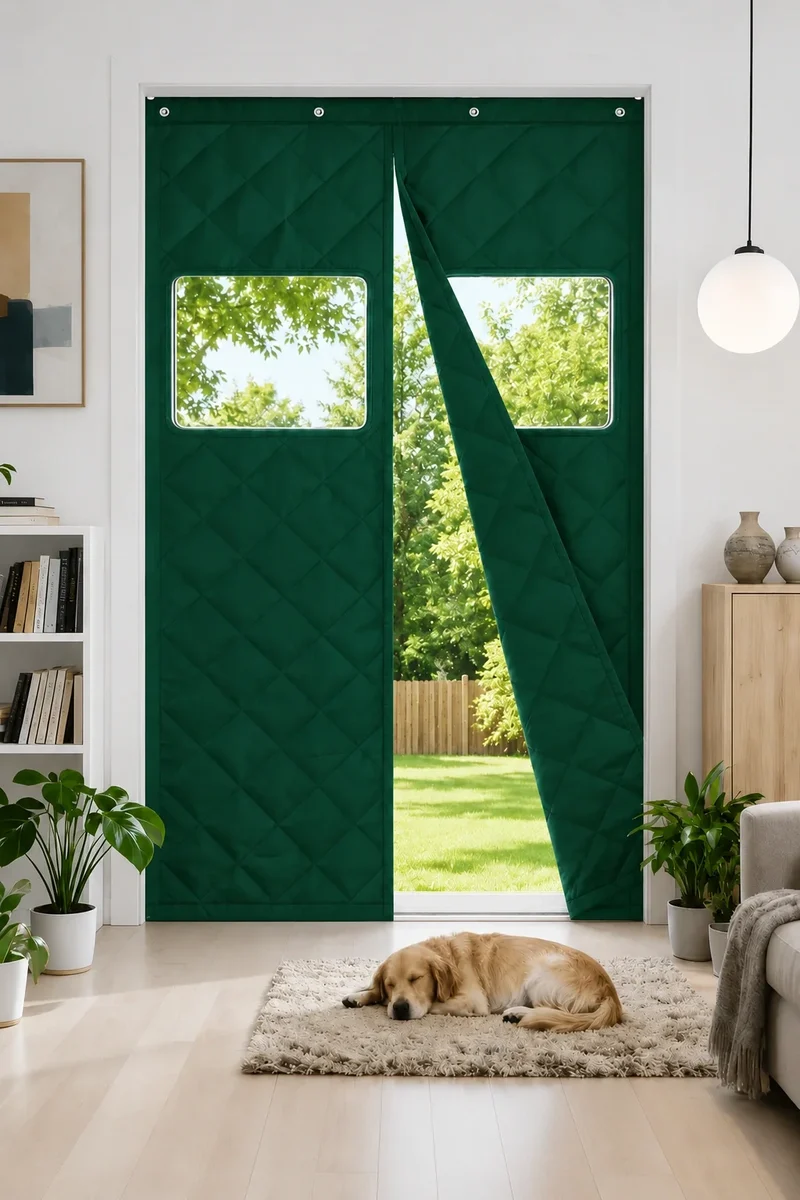 Oxford Thermal Insulated & Soundproof Custom Magnetic Door Curtain with PVC