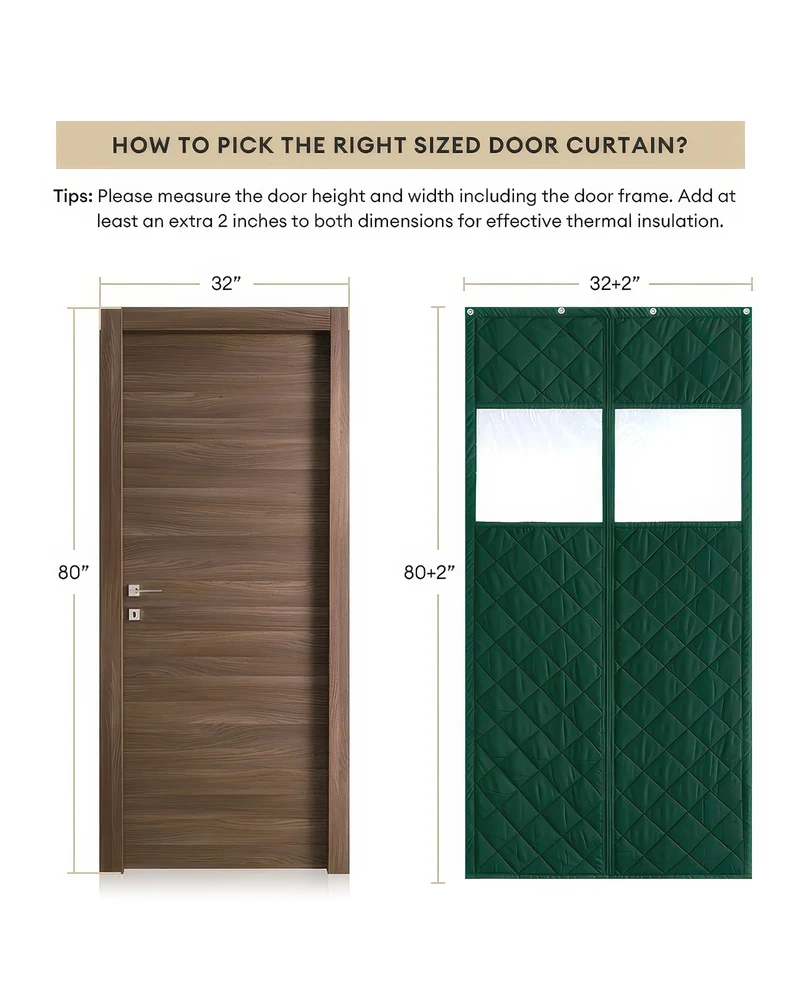 Oxford Thermal Insulated & Soundproof Custom Magnetic Door Curtain with PVC