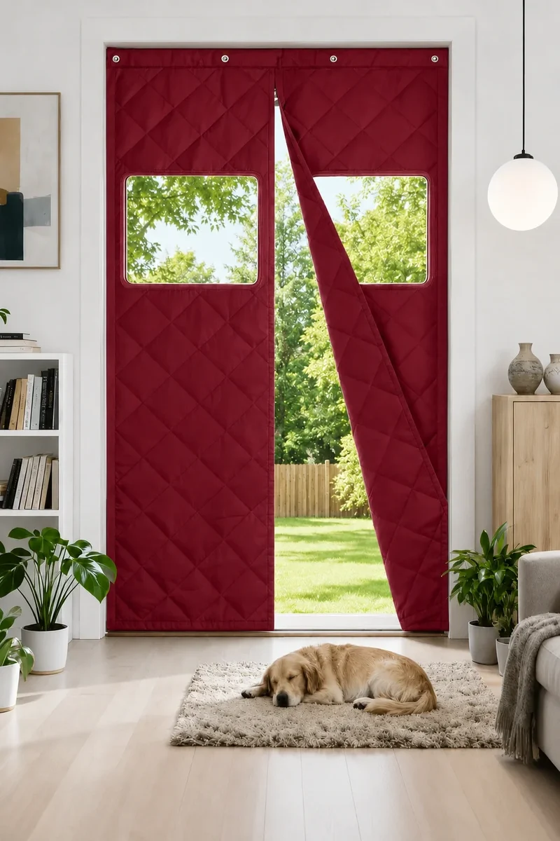 Oxford Thermal Insulated & Soundproof Custom Magnetic Door Curtain with PVC
