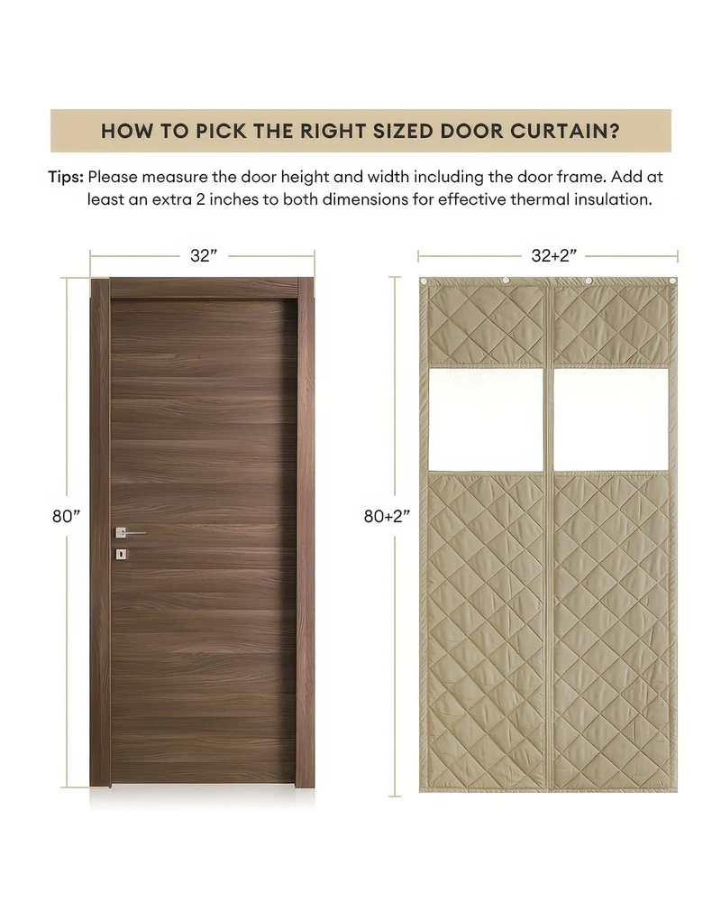Oxford Thermal Insulated & Soundproof Custom Magnetic Door Curtain with PVC