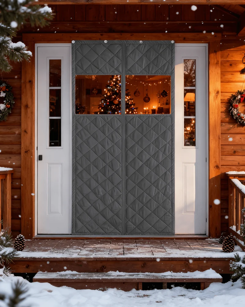 Oxford Thermal Insulated & Soundproof Custom Magnetic Door Curtain with PVC
