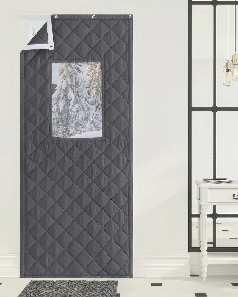 Oxford Thermal Insulated & Soundproof Custom Door Curtain With PVC