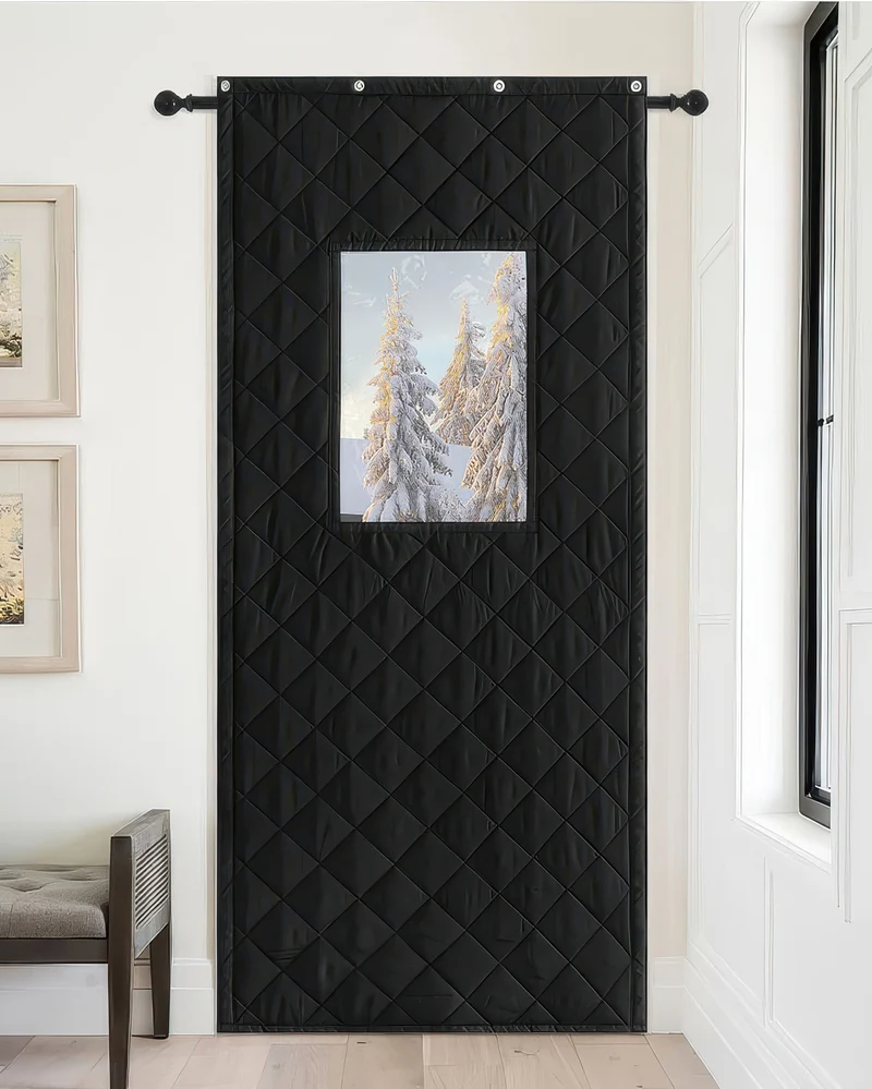 Oxford Thermal Insulated & Soundproof Custom Door Curtain With PVC