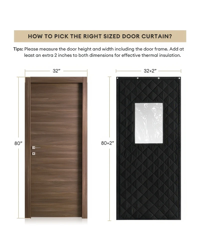 Oxford Thermal Insulated & Soundproof Custom Door Curtain With PVC