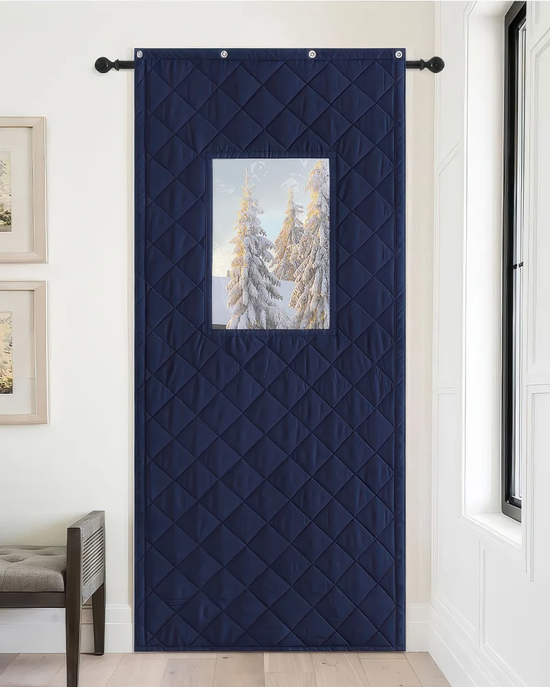 Oxford Thermal Insulated & Soundproof Custom Door Curtain With PVC
