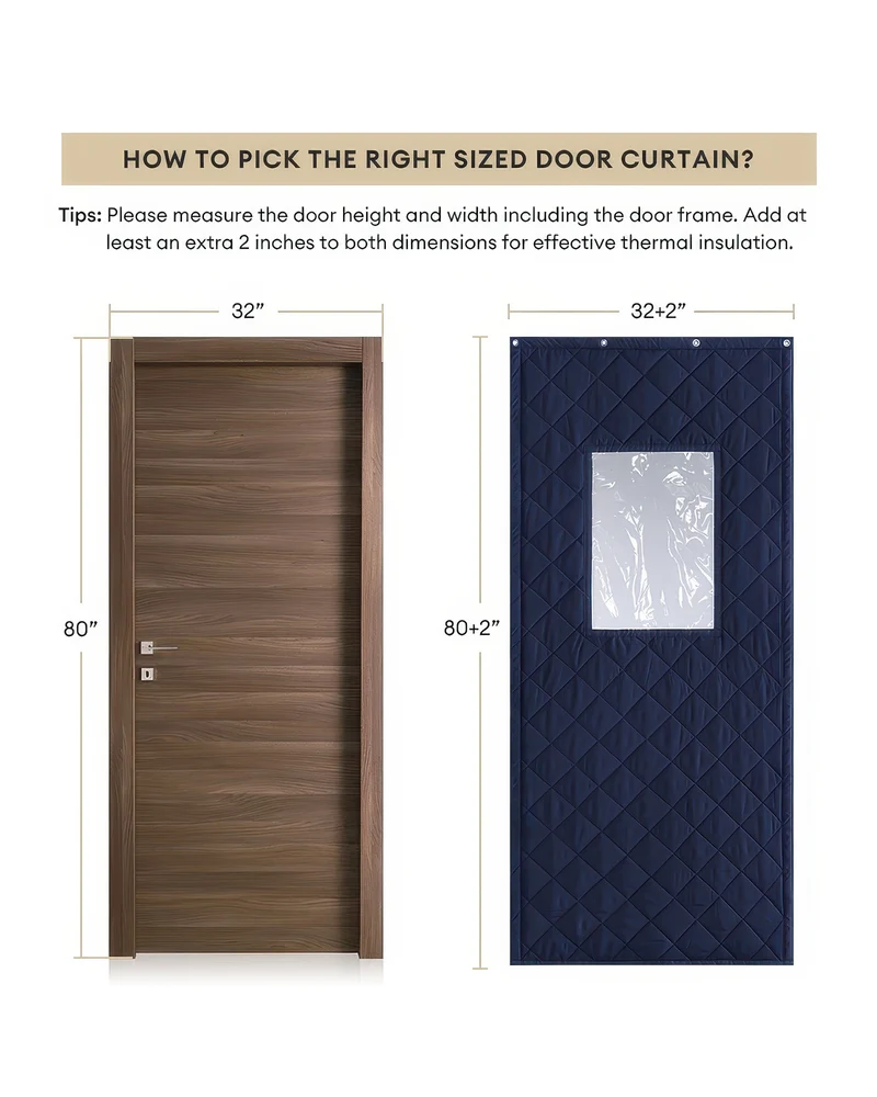 Oxford Thermal Insulated & Soundproof Custom Door Curtain With PVC