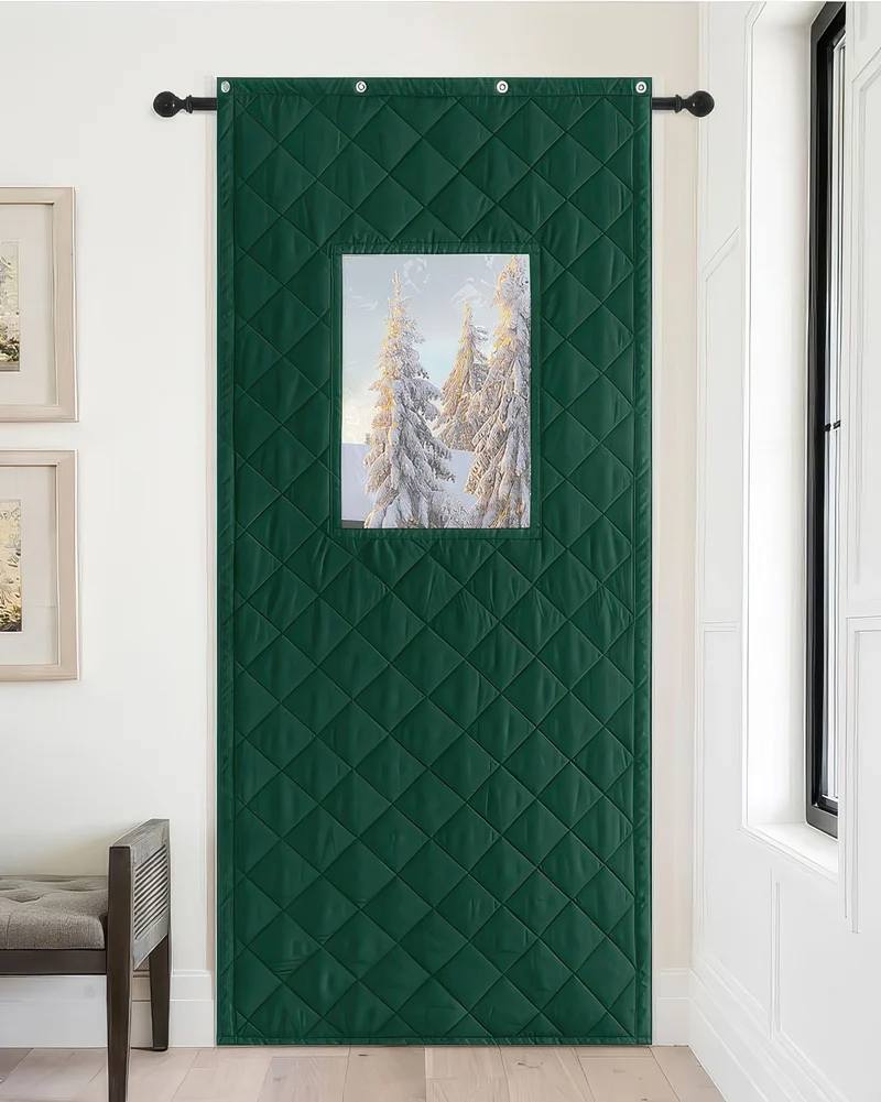 Oxford Thermal Insulated & Soundproof Custom Door Curtain With PVC