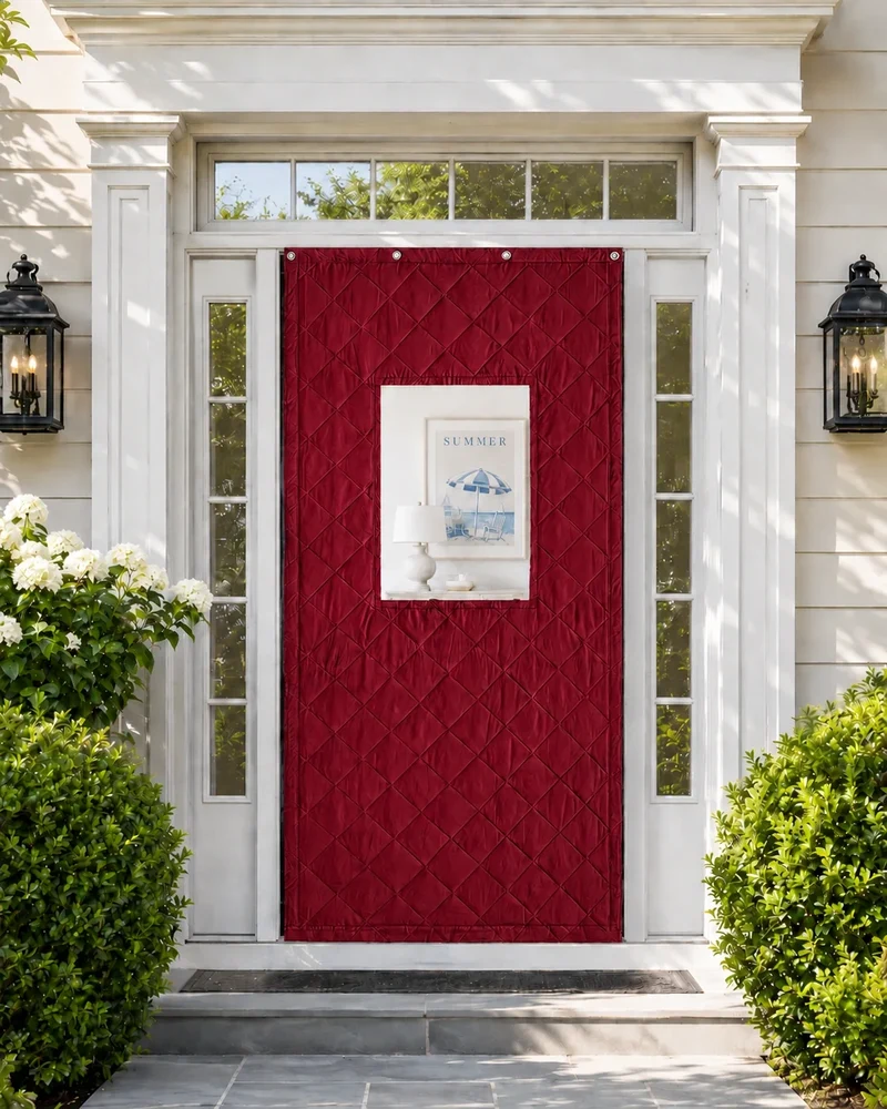 Oxford Thermal Insulated & Soundproof Custom Door Curtain With PVC
