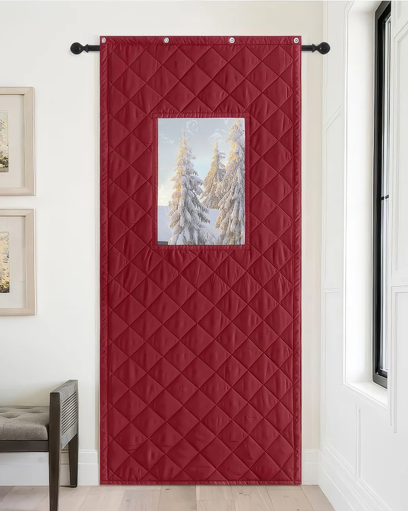 Oxford Thermal Insulated & Soundproof Custom Door Curtain With PVC