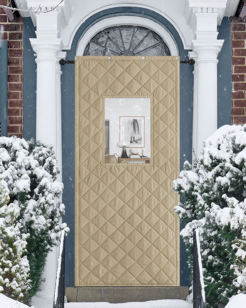 Oxford Thermal Insulated & Soundproof Custom Door Curtain With PVC