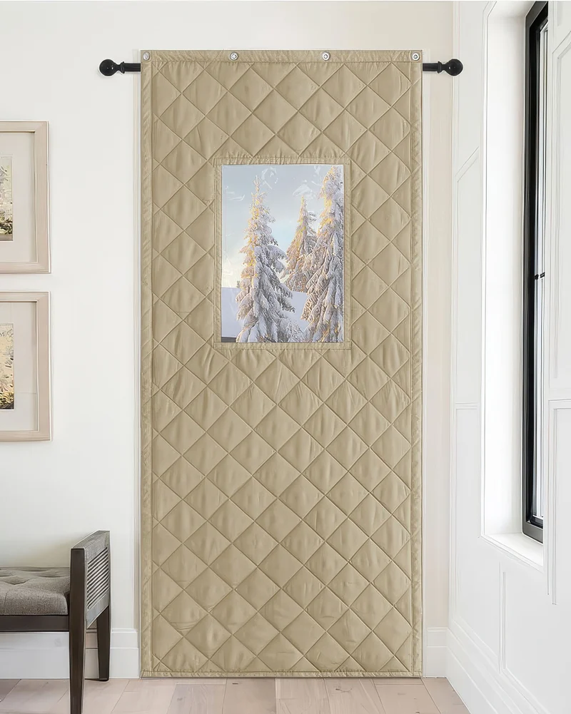 Oxford Thermal Insulated & Soundproof Custom Door Curtain With PVC