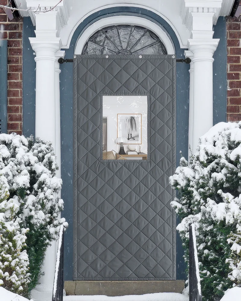 Oxford Thermal Insulated & Soundproof Custom Door Curtain With PVC