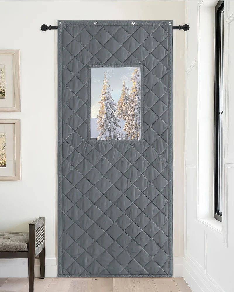 Oxford Thermal Insulated & Soundproof Custom Door Curtain With PVC