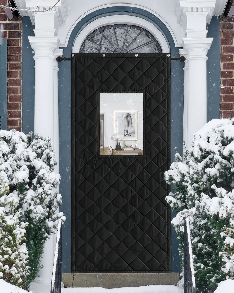 Oxford Thermal Insulated & Soundproof Custom Door Curtain With PVC