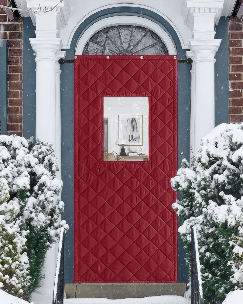 Oxford Thermal Insulated & Soundproof Custom Door Curtain With PVC