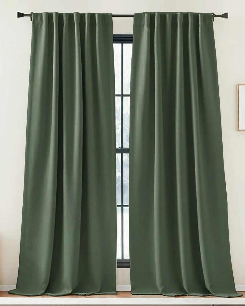 Zoe Linen Look Soft Custom Curtain