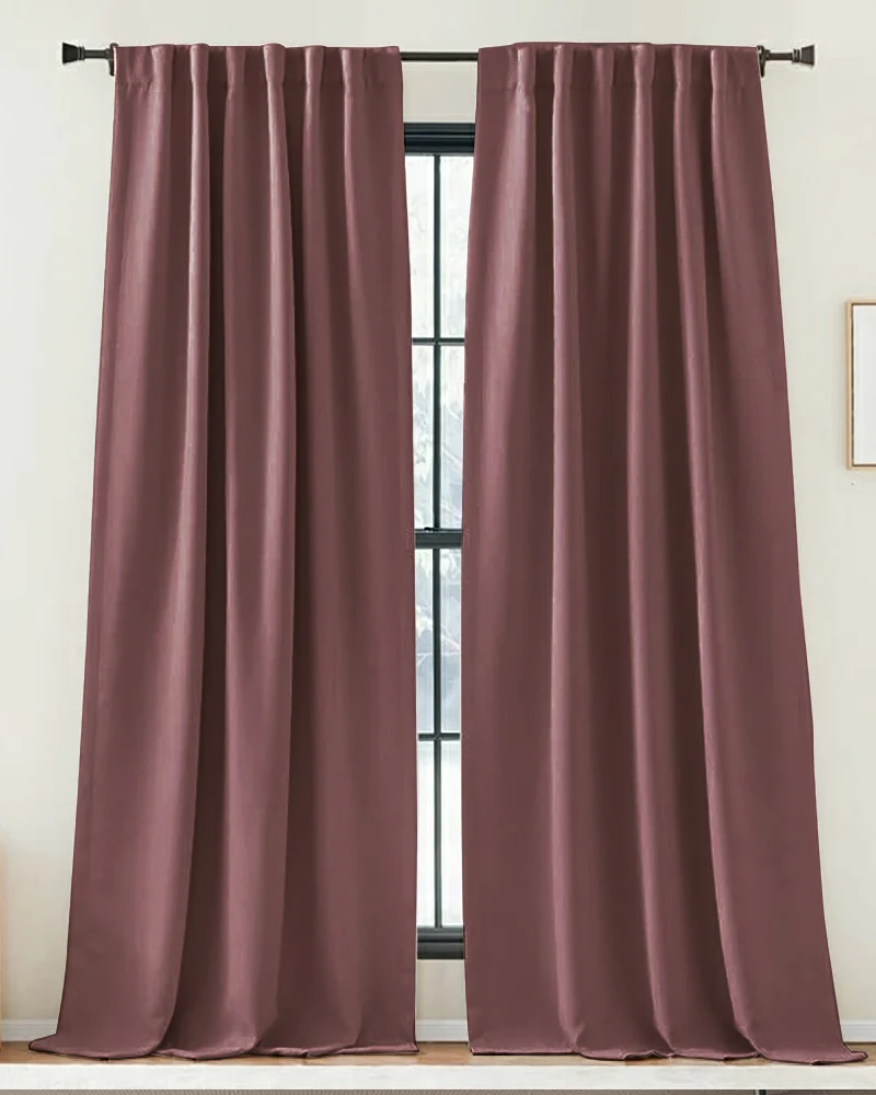 Zoe Linen Look Soft Custom Curtain