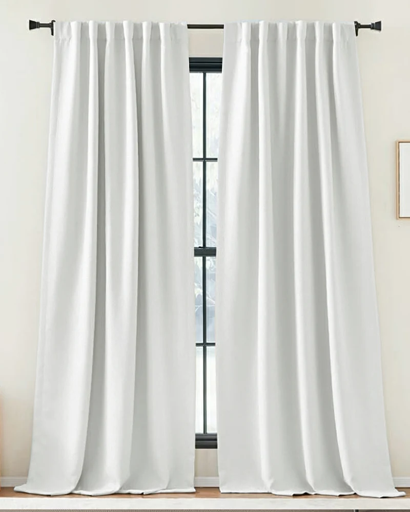 Zoe Linen Look Soft Custom Curtain