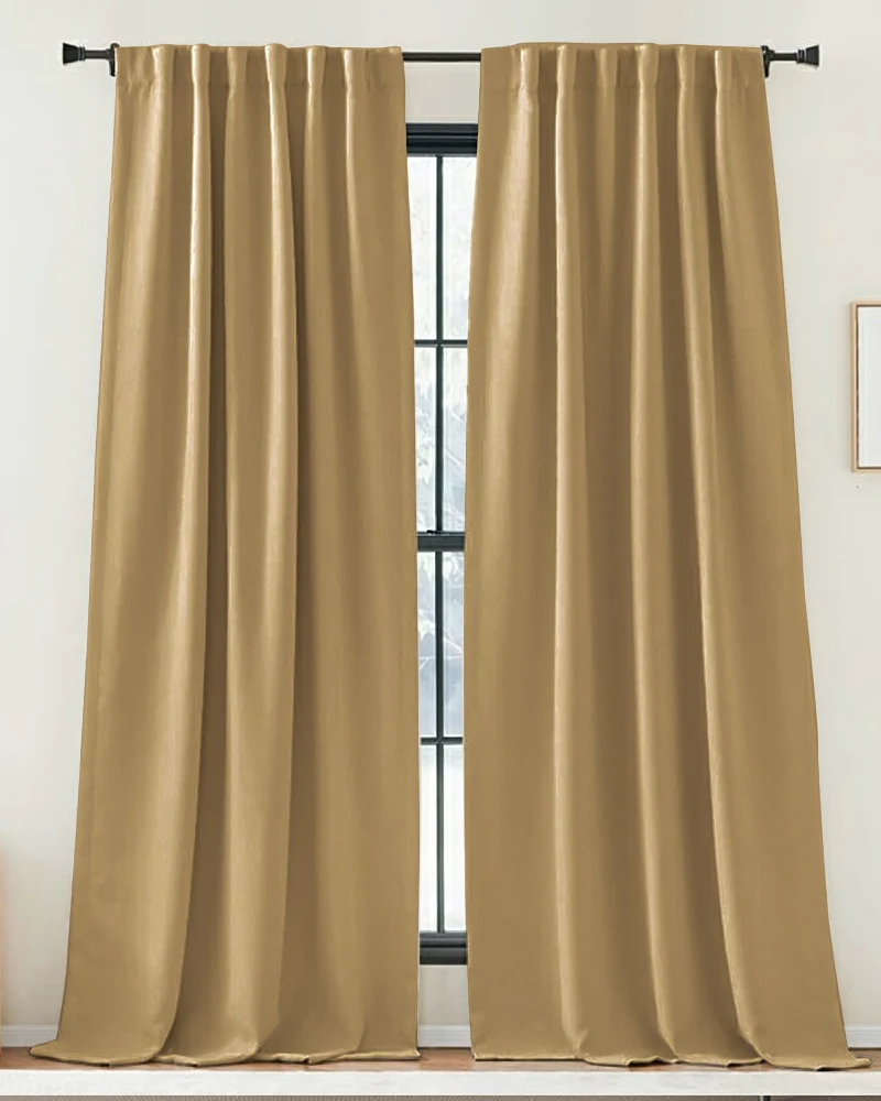 Zoe Linen Look Soft Custom Curtain