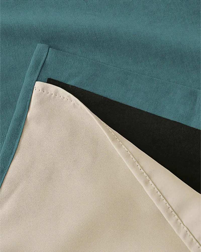 Laborien 4 Layers Linen Look Heavyweight Soundproof Thermal 100% Blackout Anti-Dust Custom Curtain
