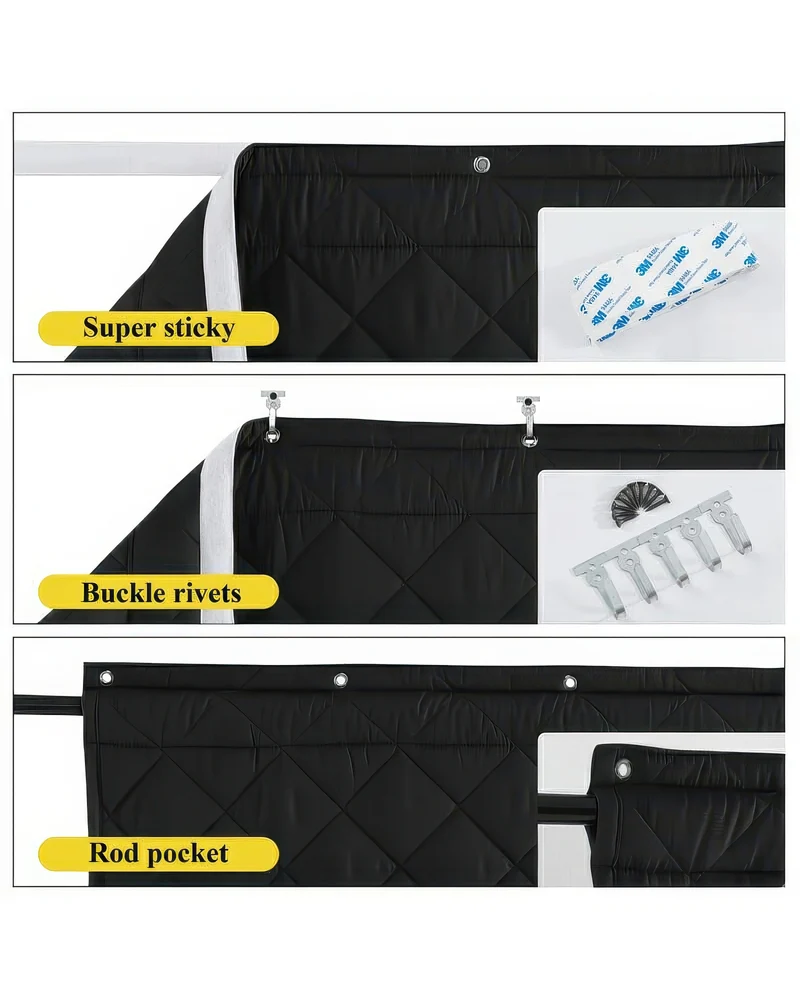 Oxford Thermal Insulated & Soundproof Custom Door Curtain